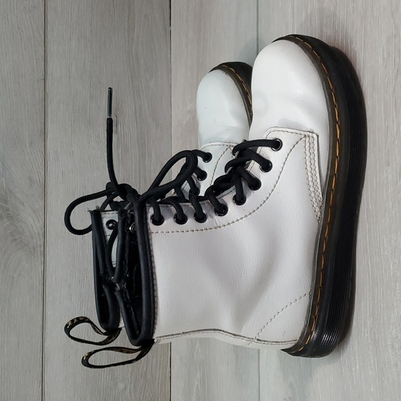 Doc Dr.Martens Zavals J Kids Ankle Leather Lace Up Boots shoes sz US12 - Picture 2 of 13